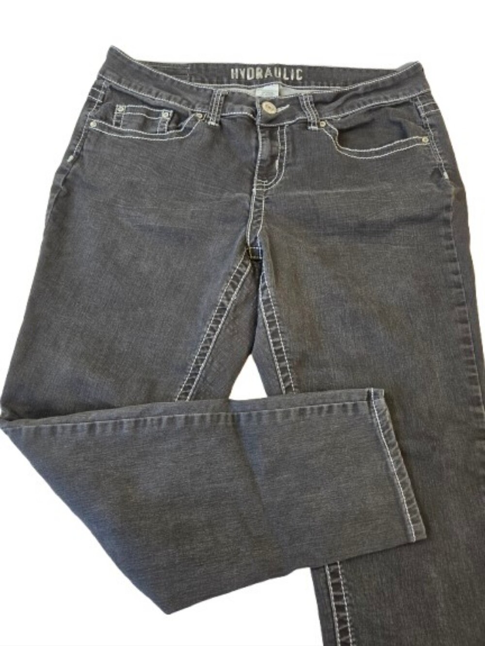 Hydraulic Black Jeans With Contrast Stitching Size 18